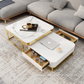 Luxury Modern White Stainless steel Coffee Table